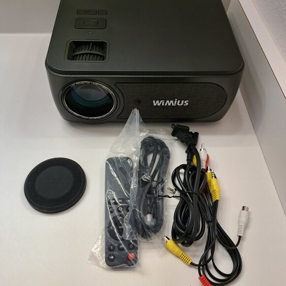 WIMIUS K8 1080P Video Projector Portable WiFi Compatible In Black - Picture 3 of 4